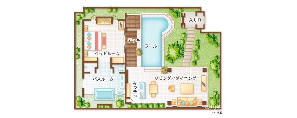ヴィラ アイル バリ 1ベッドルームヴィラ